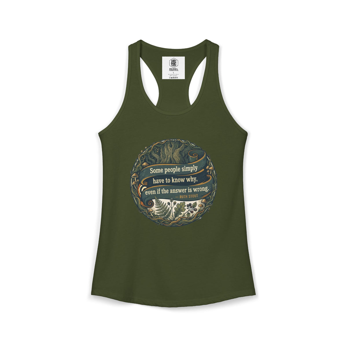 Ruth Stout Quote – Women’s Racerback Tank