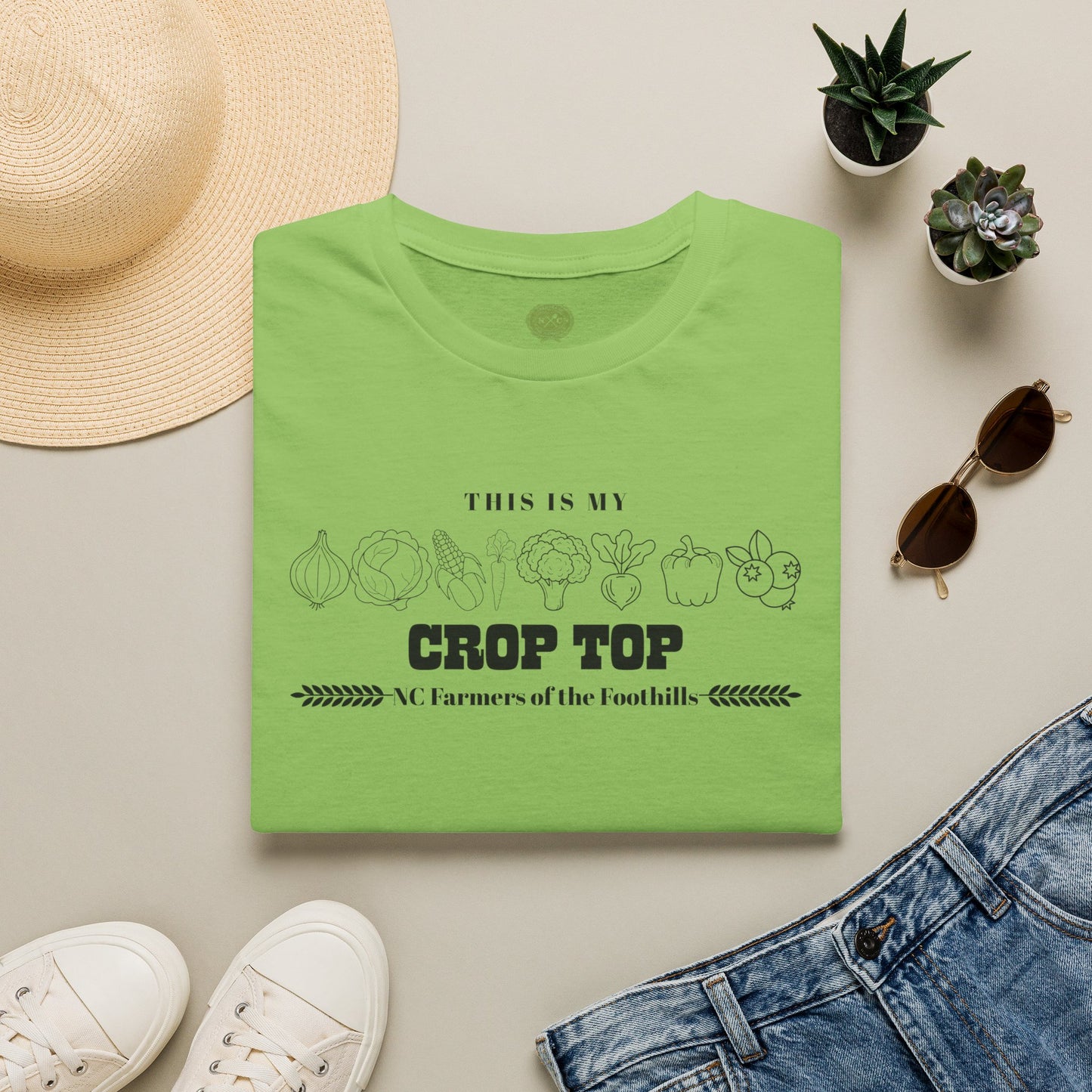 NC Farmers of the Foothills "This Is My Crop Top" Graphic T-Shirt