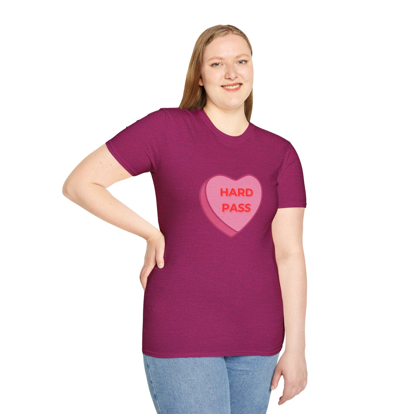 Hard Pass Candy Heart Crew Neck Tee