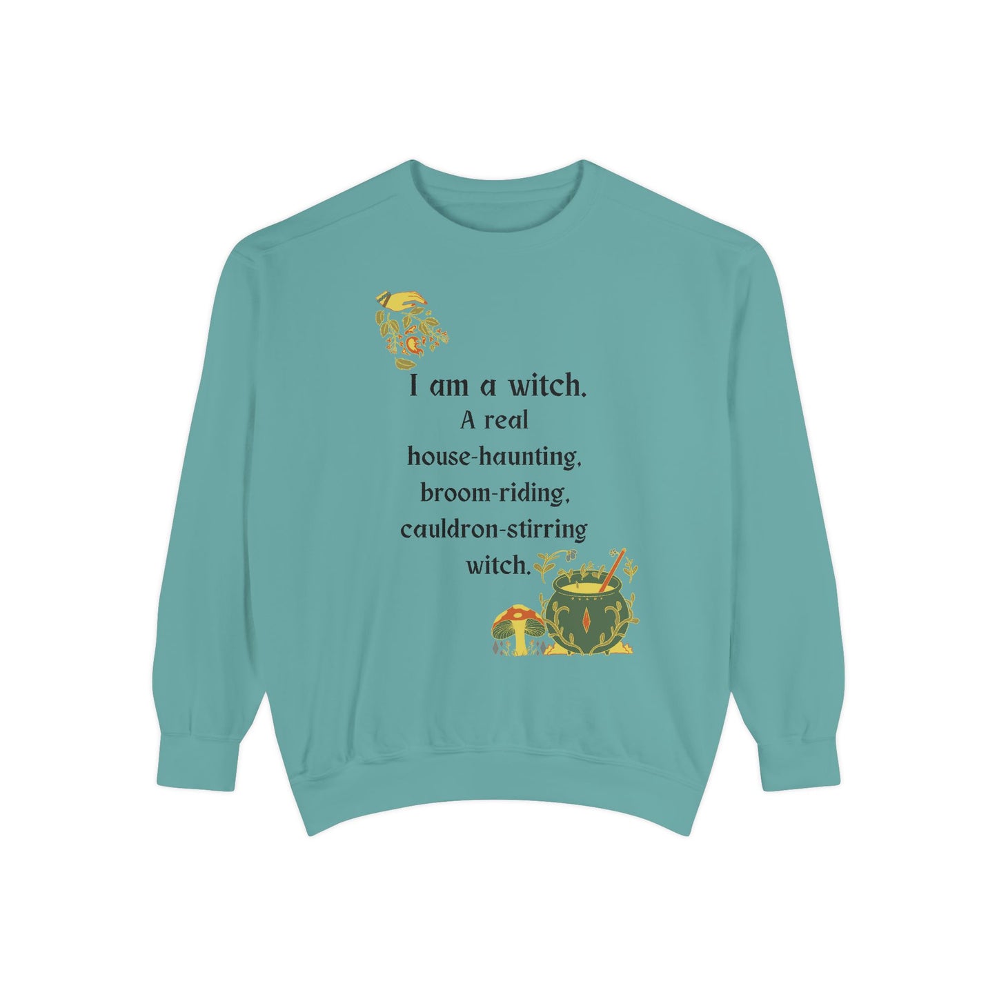 The Real Witch Cauldron & Broom Unisex Sweatshirt