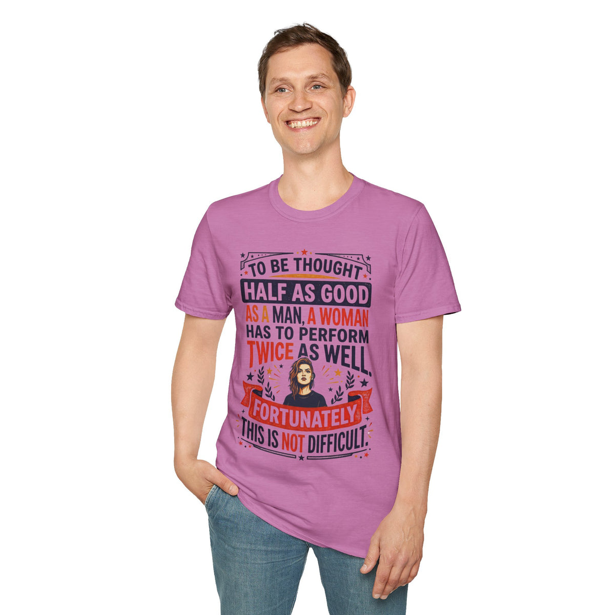 "Twice as Well" Vintage-Style Feminist Graphic Tee | Retro Sarcastic T-Shirt