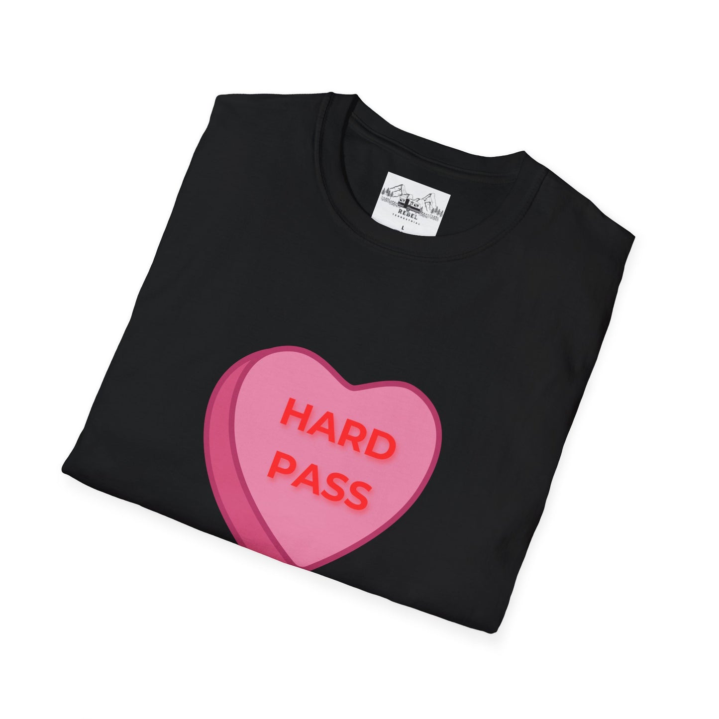 Hard Pass Candy Heart Crew Neck Tee