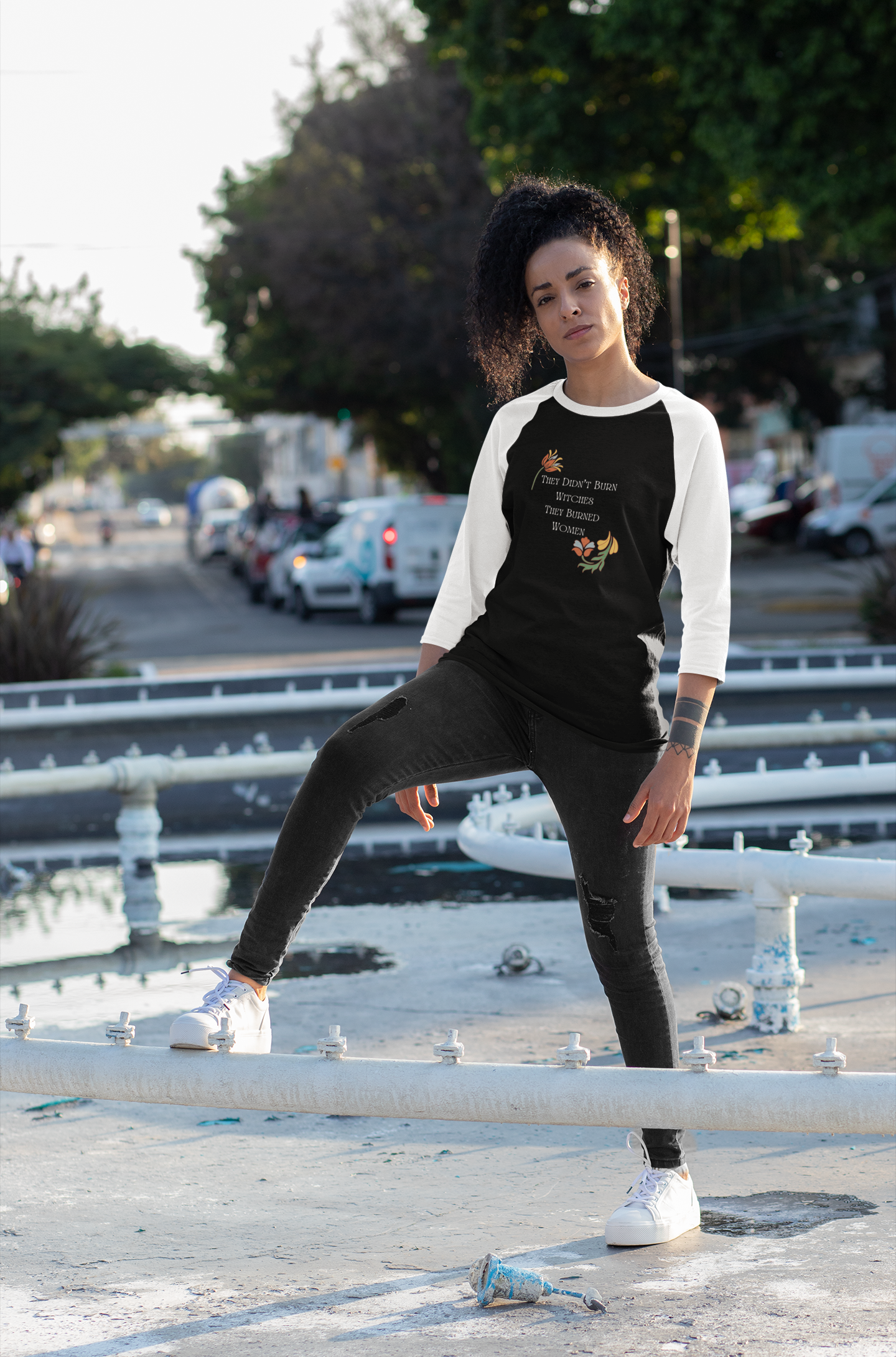 They Didn’t Burn Witches, They Burned Women – 3/4 Sleeve Baseball Tee