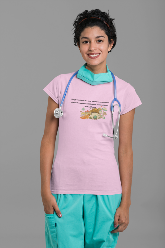 Mushroom Village Fungi Quote Unisex Softstyle T-Shirt – Michael Pollan Inspired