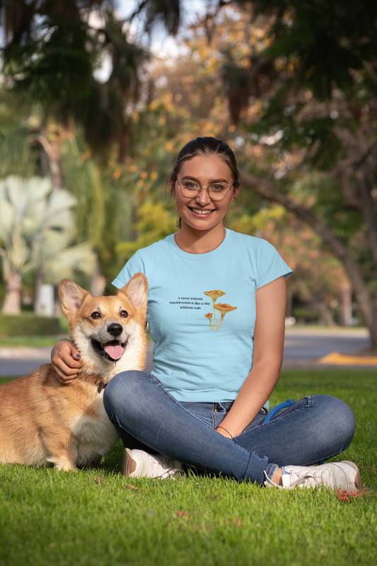 A Meal Without Mushrooms Is Like a Day Without Rain – Chanterelle Mushroom Unisex Softstyle T-Shirt