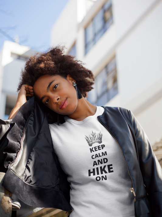 Keep Calm and Hike On | Tree Crown Unisex Softstyle T-Shirt