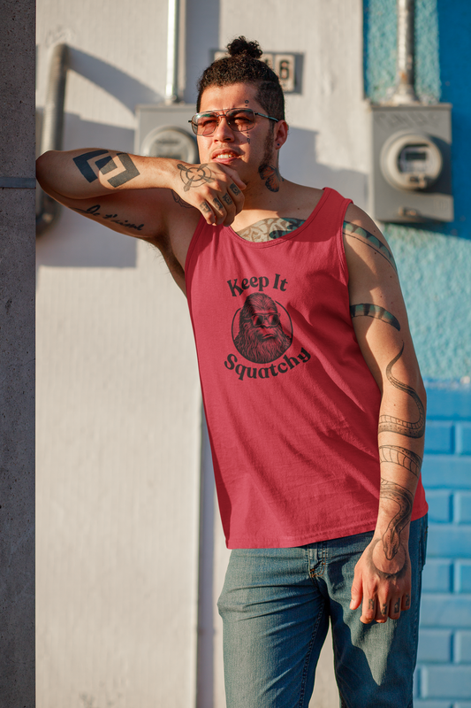 Keep It Squatchy | Bigfoot Shades Unisex Tank Top