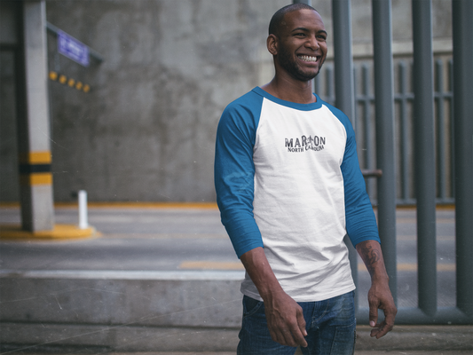 Marion NC Bigfoot Baseball Tee - Unisex 3/4 Sleeve Legend Tee