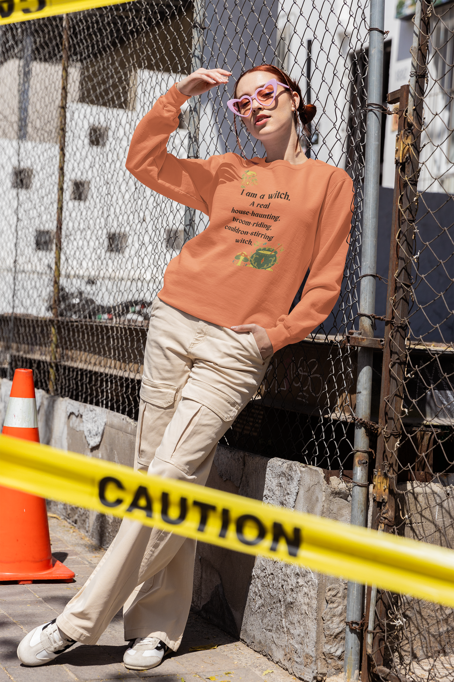 The Real Witch Cauldron & Broom Unisex Sweatshirt