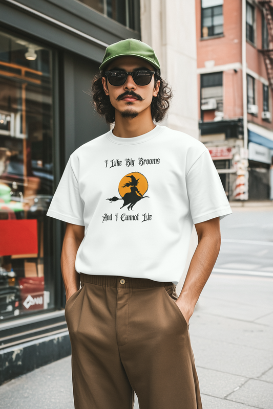 "I Like Big Brooms" Gothic Witch Unisex T-Shirt