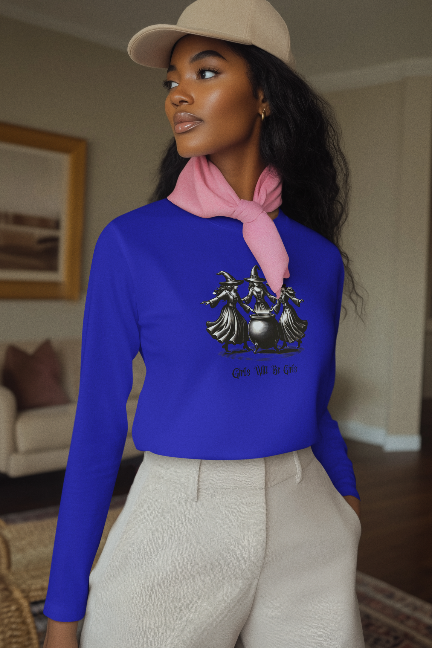 "Girls Will Be Girls" Witches Unisex Long Sleeve Tee