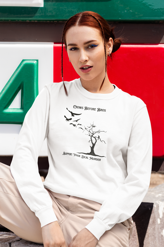 "Crows Before Bros" Unisex Ultra Cotton Long Sleeve Tee