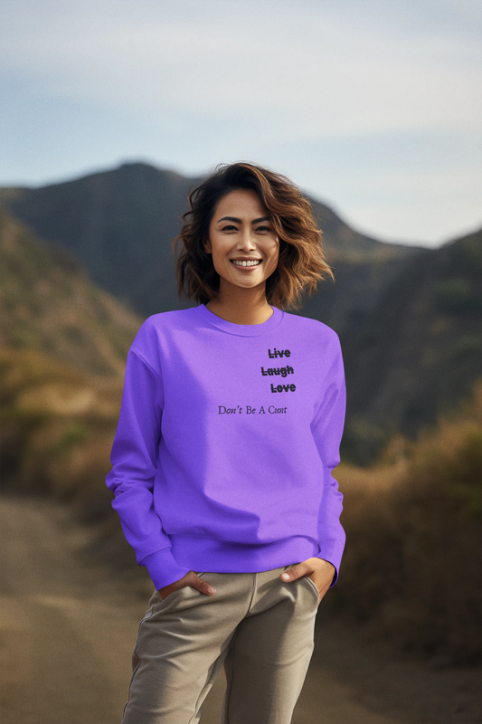 "Live / Laugh / Love" Relaxed Fit Sweatshirt – Subversive Graphic