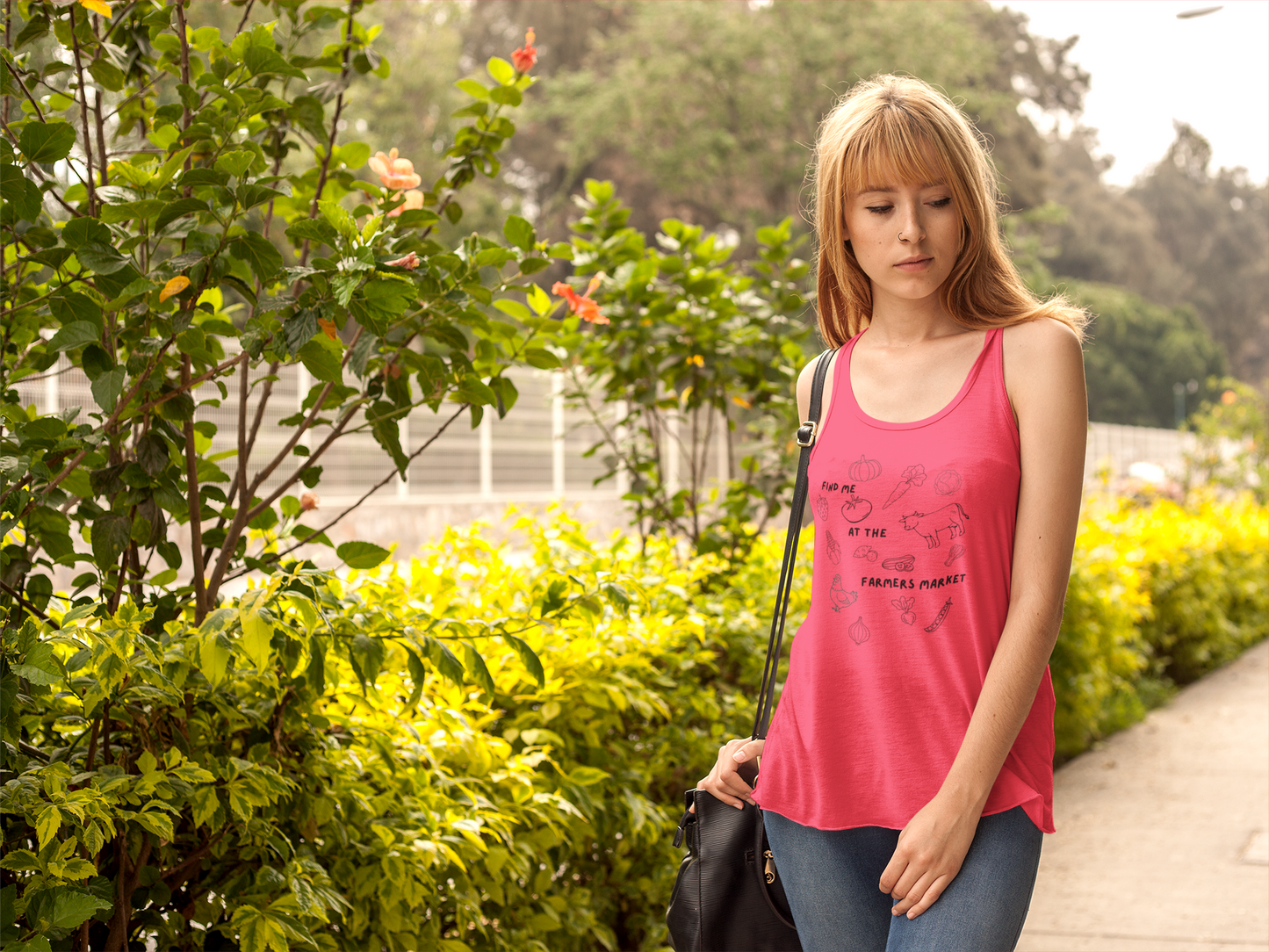 NC Farmers of the Foothills "Find Me at the Farmers Market" Racerback Tank Top