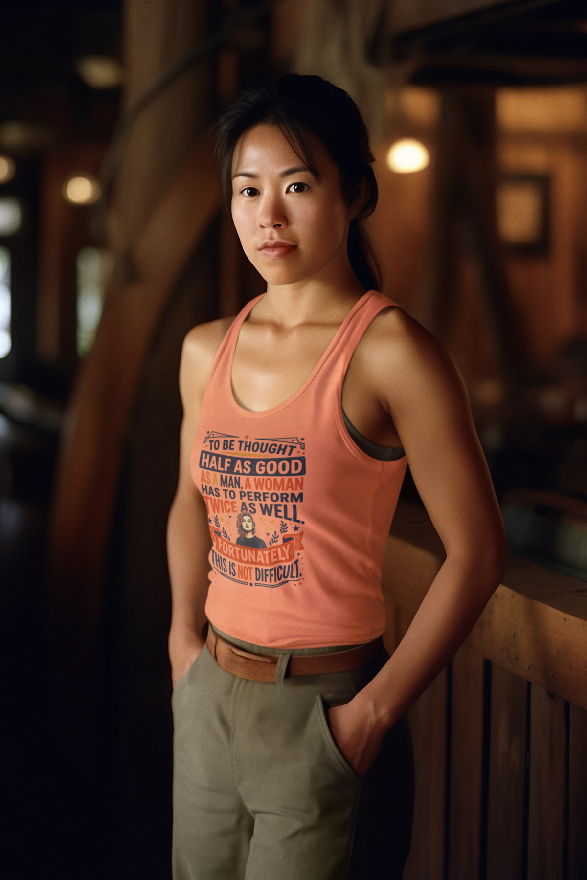 “Twice as Well” Feminist Unisex Cotton Tank Top