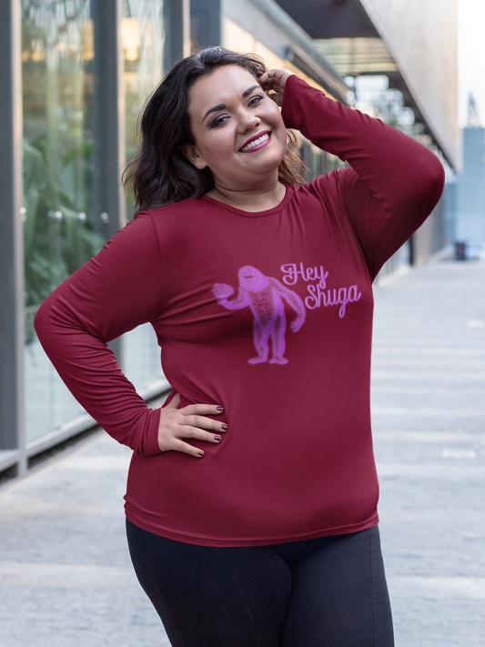 Hey Shuga Bigfoot Unisex Long Sleeve Tee