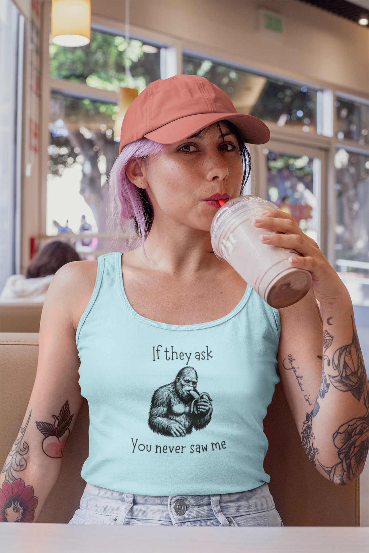 If They Ask, You Never Saw Me Bigfoot Unisex Tank Top