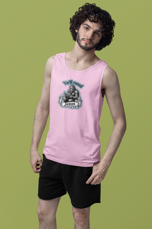 Y’all Need Jesus Bigfoot Garment-Dyed Tank Top