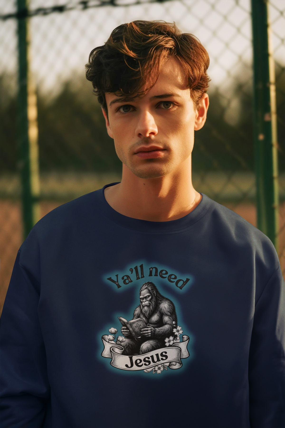 Y’all Need Jesus Bigfoot Crewneck Sweatshirt