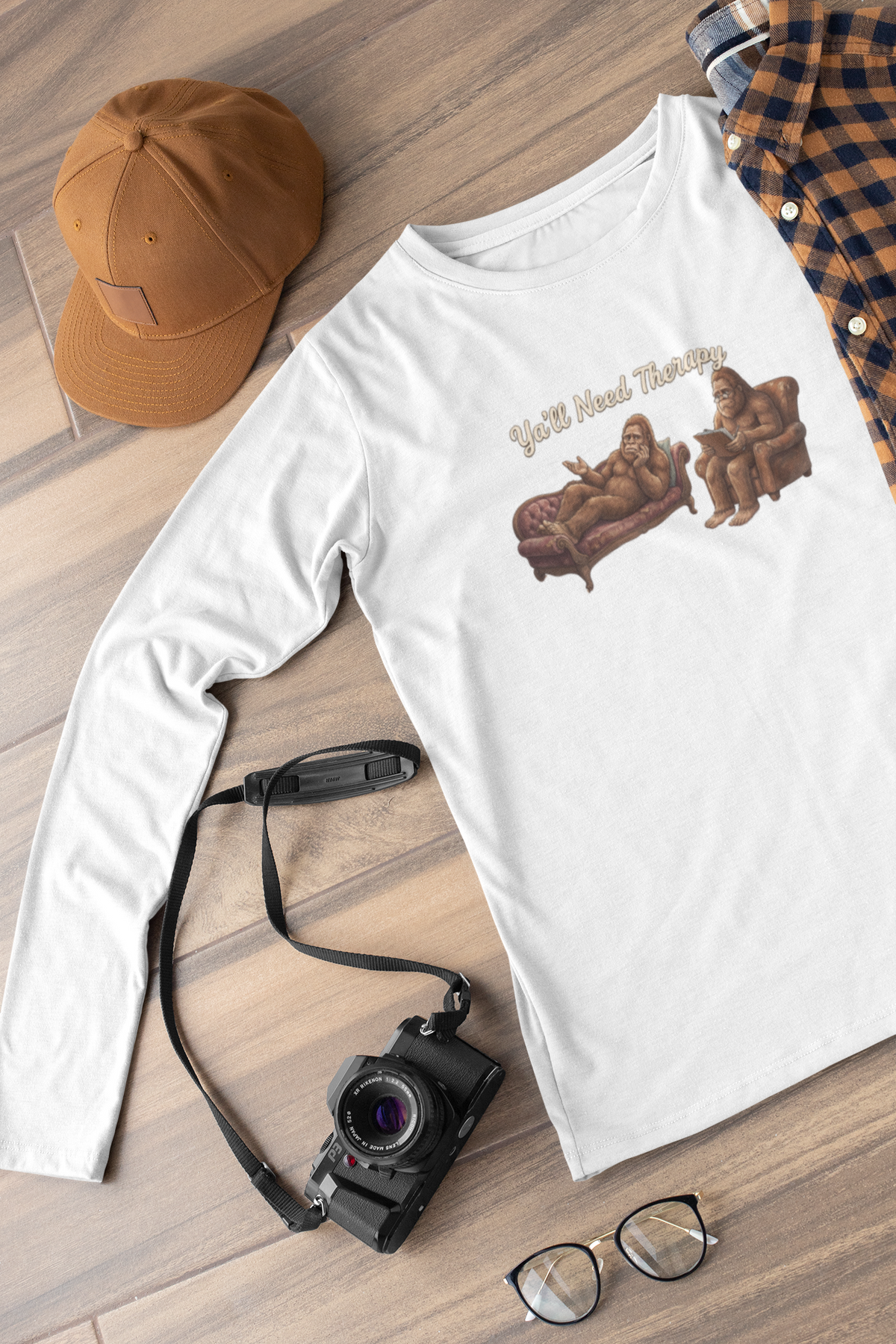 Y’all Need Therapy Bigfoot Long Sleeve Tee