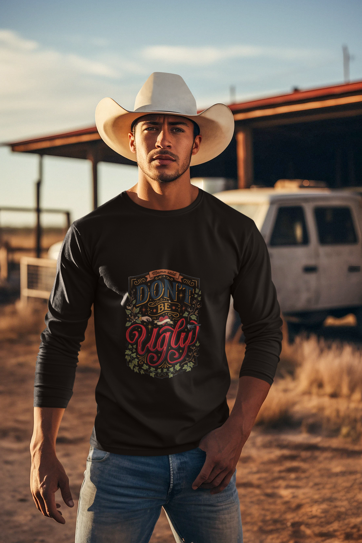 Don’t Be Ugly Southern Saying Long Sleeve Tee