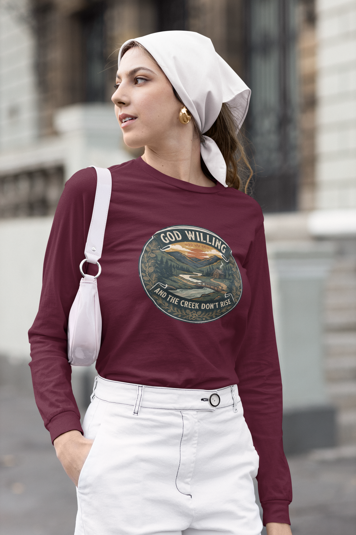 Creek Don't Rise Appalachian Motto Long Sleeve Tee