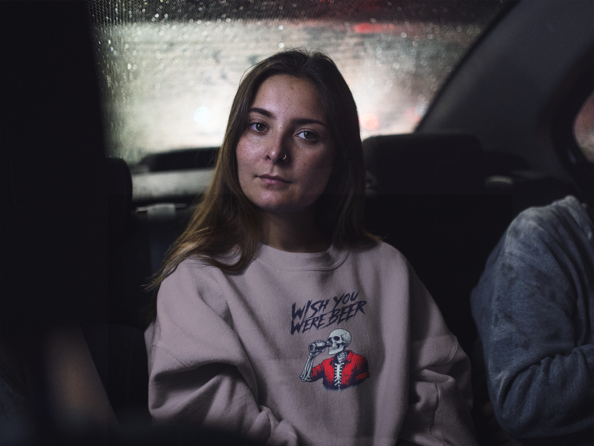 Wish You Were Beer – Skeleton Crewneck Sweatshirt