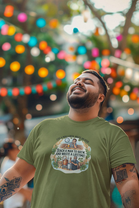Teach a Man to Brew and Waste a Lifetime T-Shirt
