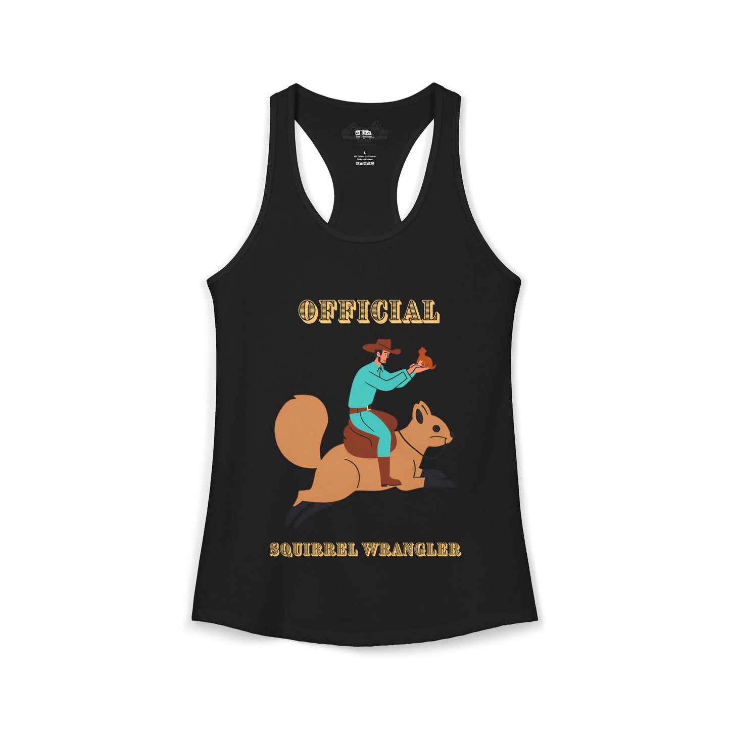 Official Squirrel Wrangler Women's Racerback Tank Top