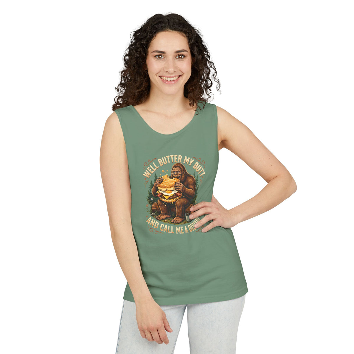 Well Butter My Butt and Call Me a Biscuit Bigfoot Tank Top