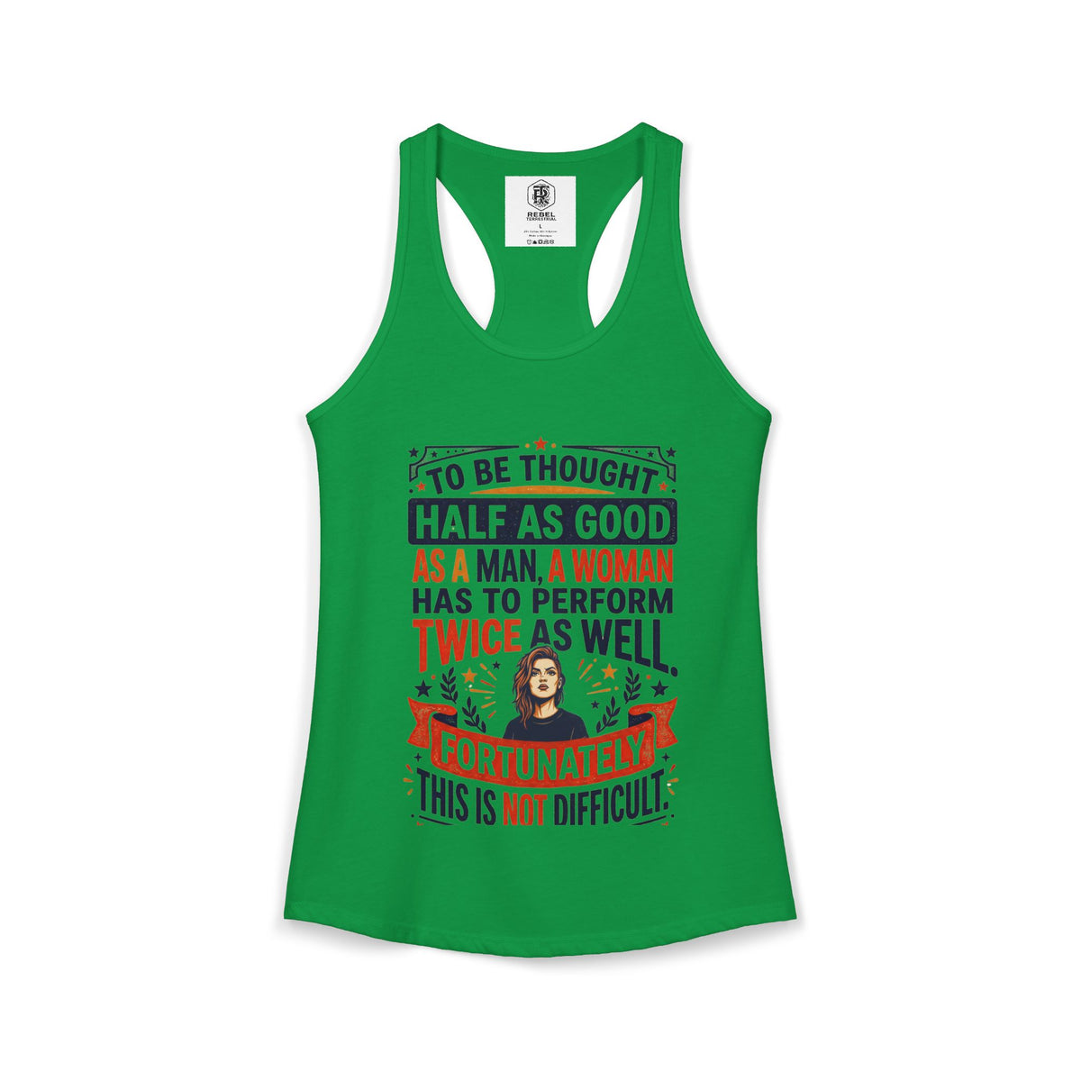 “Twice as Well” Feminist Women's Racerback Tank