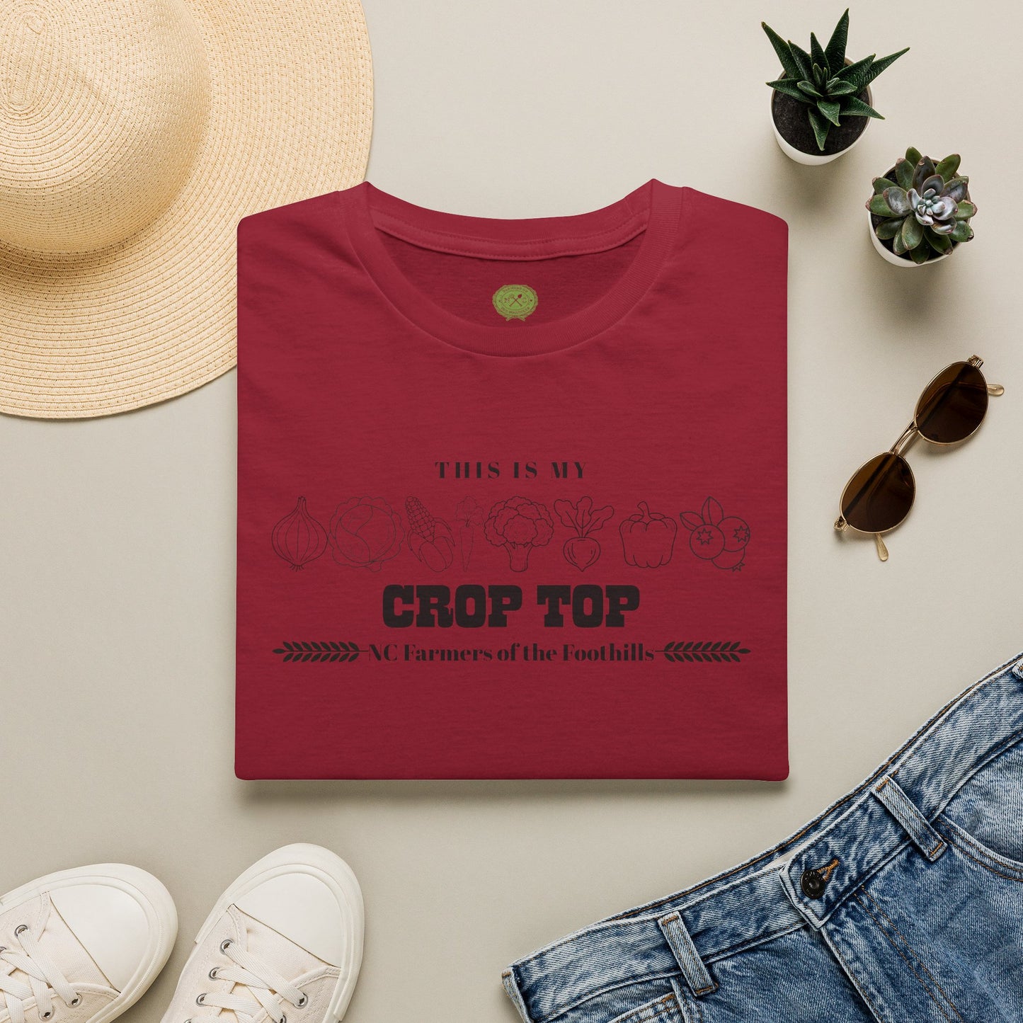 NC Farmers of the Foothills "This Is My Crop Top" Graphic T-Shirt