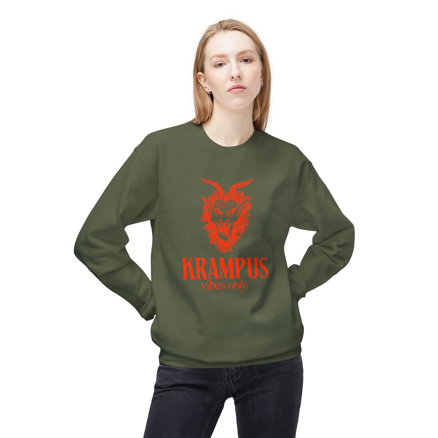 KRAMPUS Vibes Only Vintage Crewneck Sweatshirt