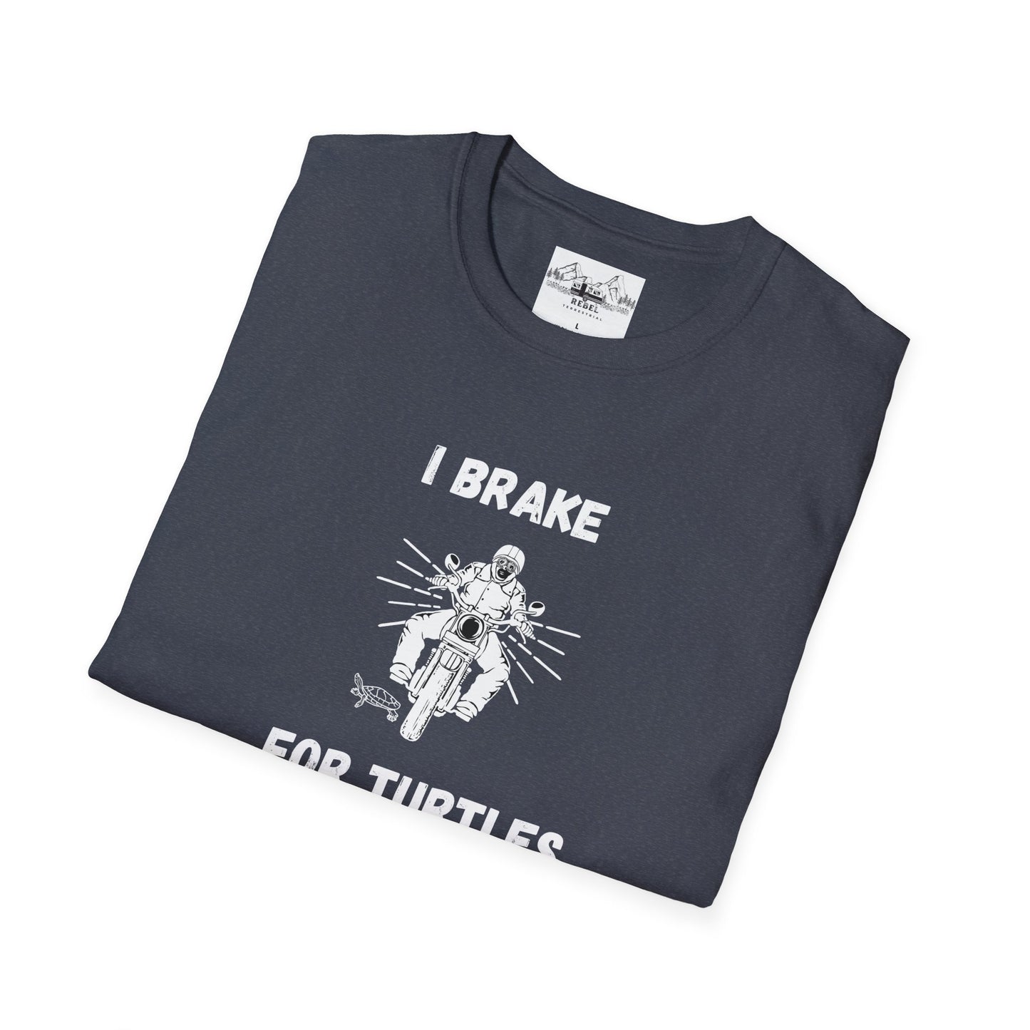 I Brake for Turtles – Funny Motorcycle & Wildlife Awareness Tee