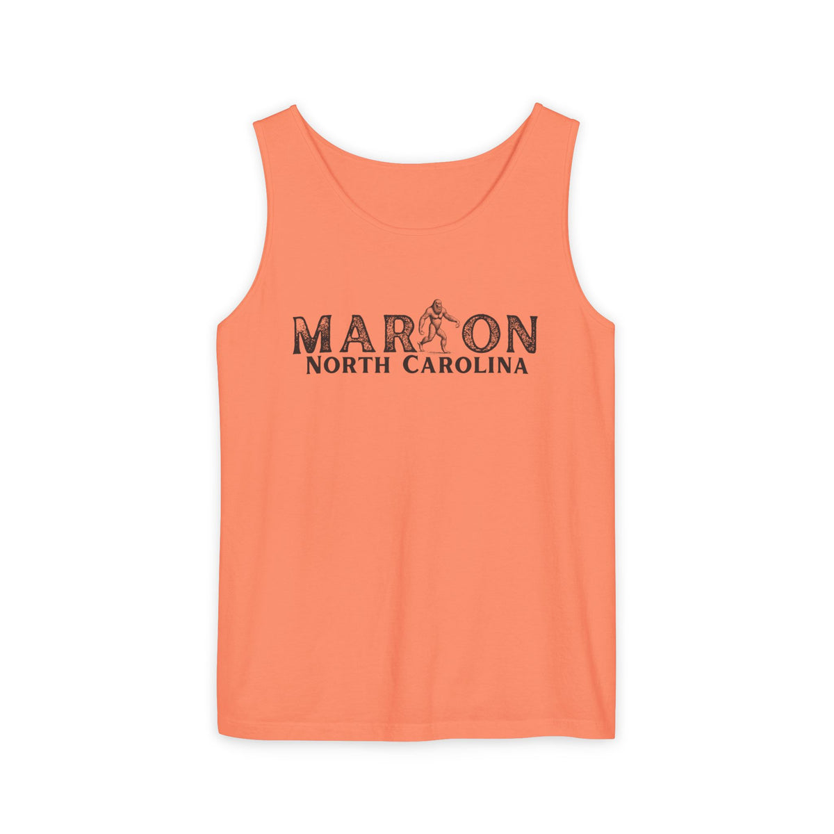Marion, NC Bigfoot Unisex Garment-Dyed Tank Top | Sasquatch Graphic Tank