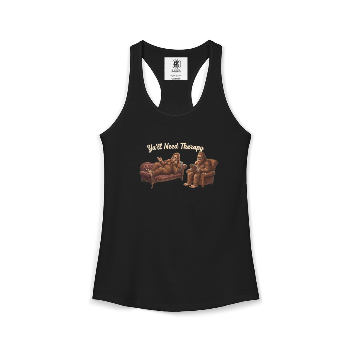 Y’all Need Therapy Bigfoot Women's Racerback Tank