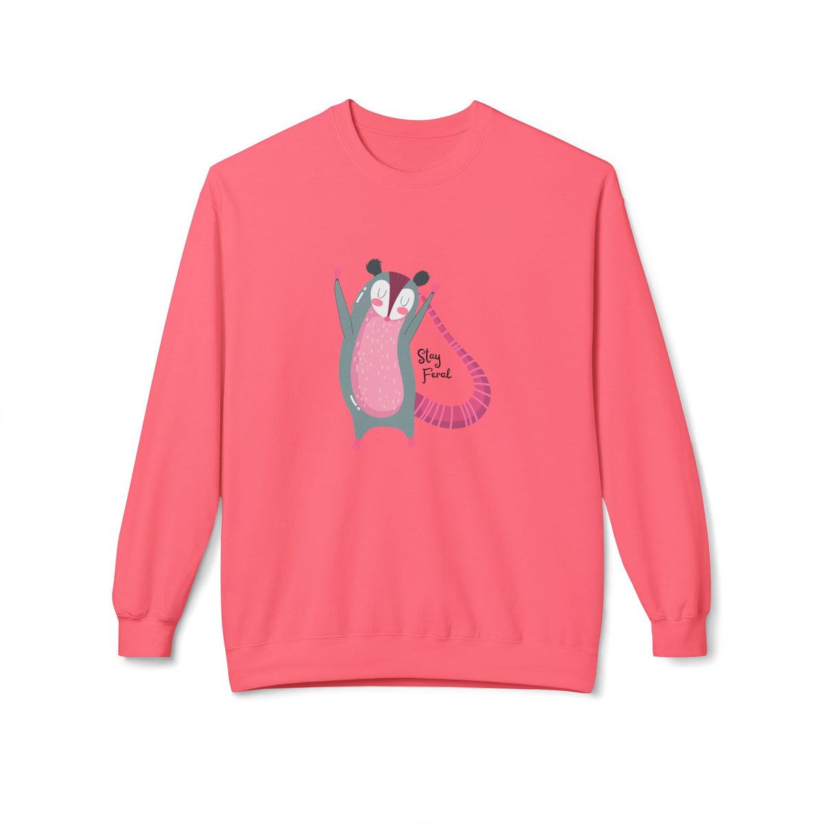Stay Feral – Possum Crewneck Sweatshirt