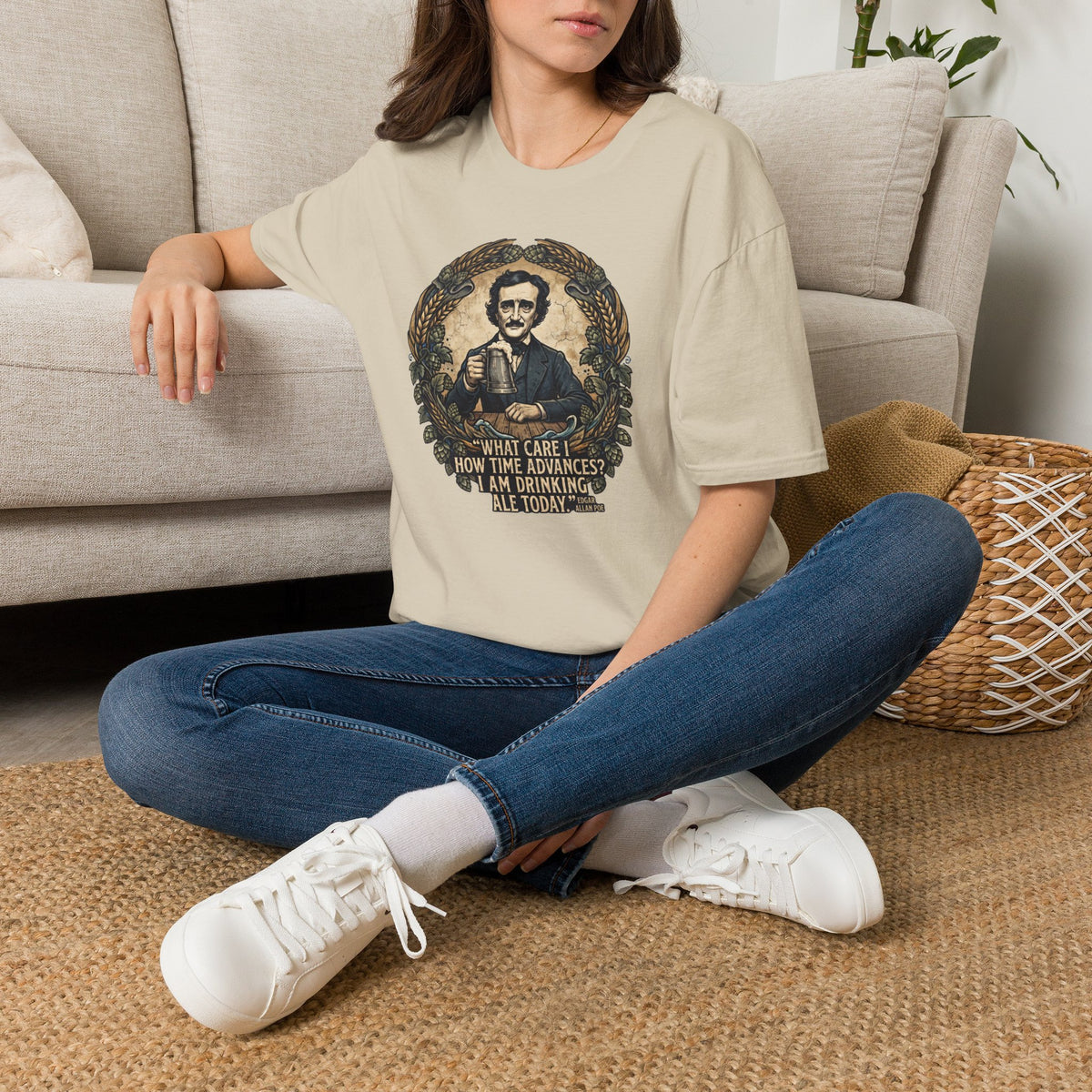 I Am Drinking Ale Today Edgar Allan Poe T-Shirt