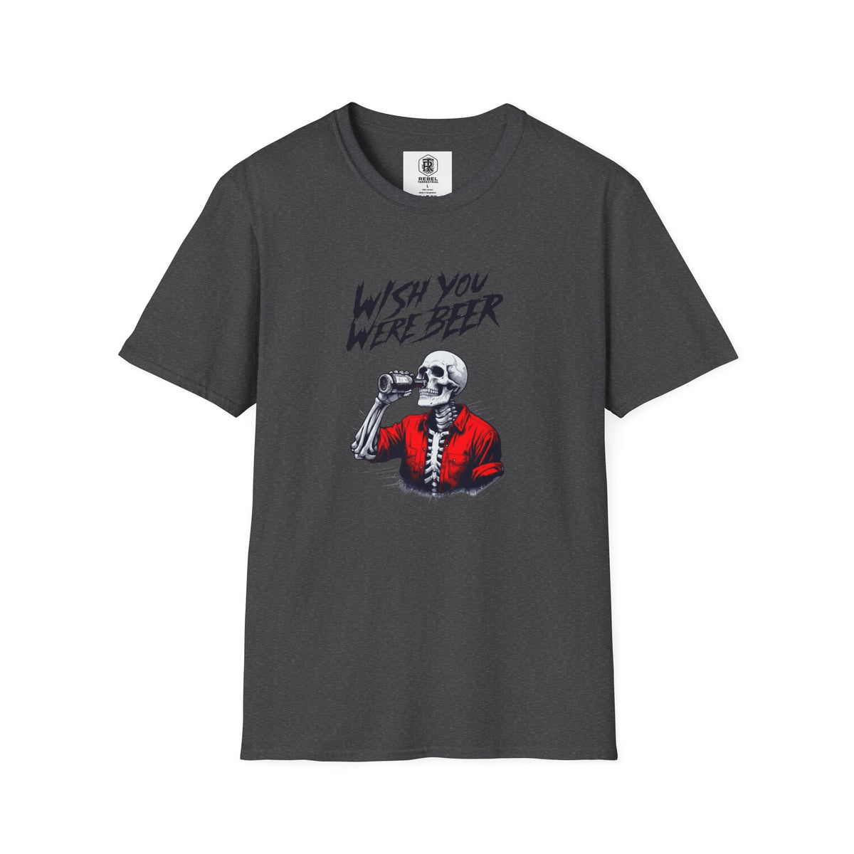 Wish You Were Beer – Funny Skeleton Drinking Tee
