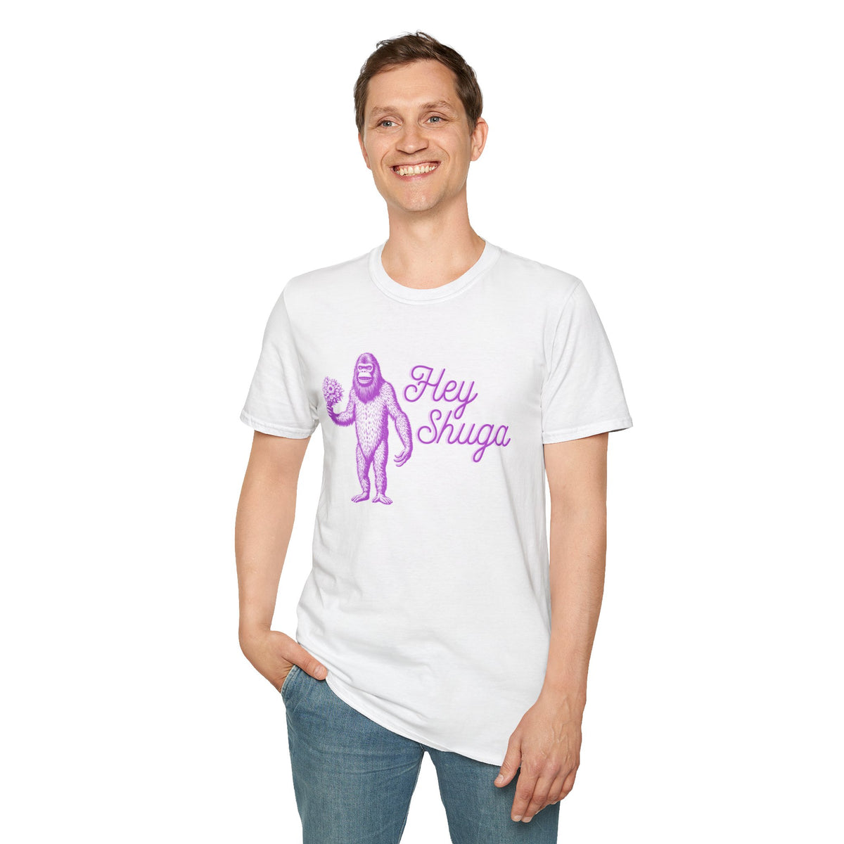 Hey Shuga Bigfoot Unisex Softstyle T-Shirt
