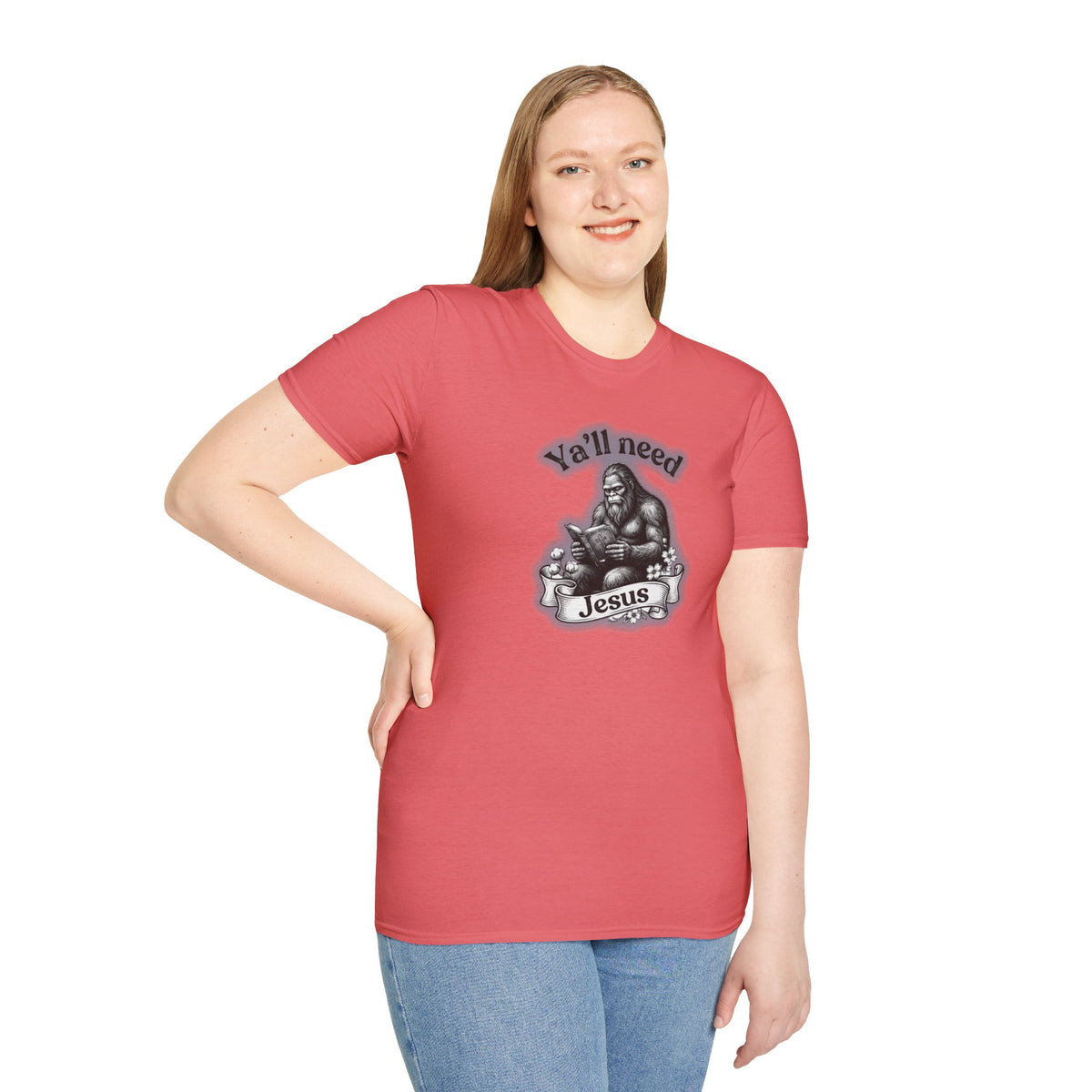 Y’all Need Jesus Bigfoot Unisex Softstyle T-Shirt