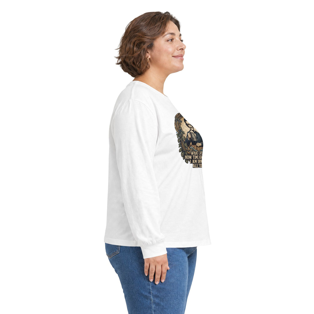 I Am Drinking Ale Today Edgar Allan Poe Long Sleeve Shirt