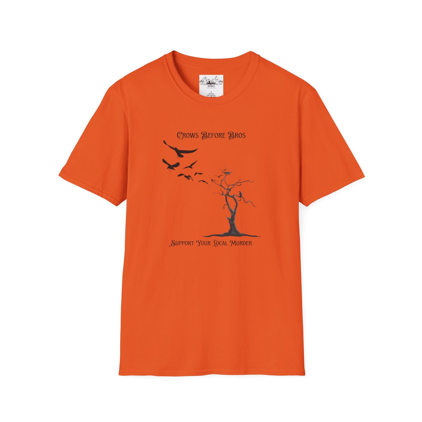 "Crows Before Bros" Unisex Softstyle T-Shirt