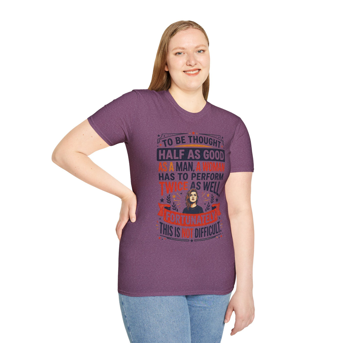 "Twice as Well" Vintage-Style Feminist Graphic Tee | Retro Sarcastic T-Shirt