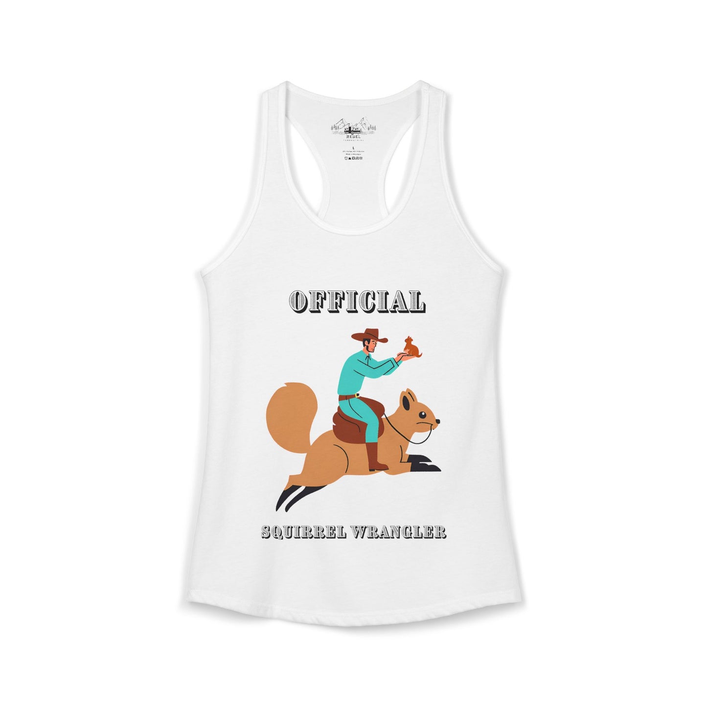 Official Squirrel Wrangler Women's Racerback Tank Top