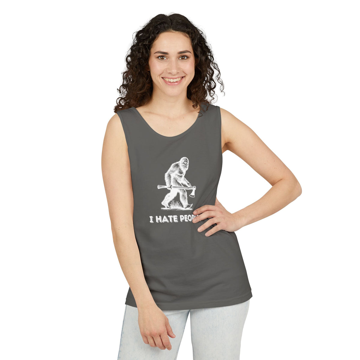 I Hate People – Bigfoot Unisex Jersey Tank