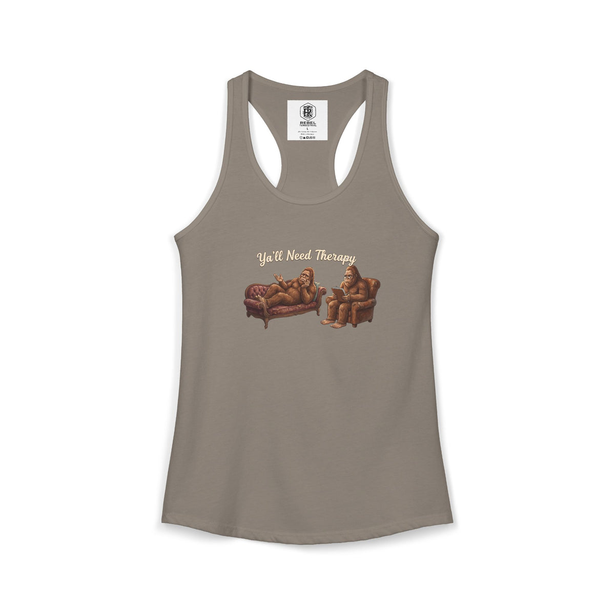 Y’all Need Therapy Bigfoot Women's Racerback Tank