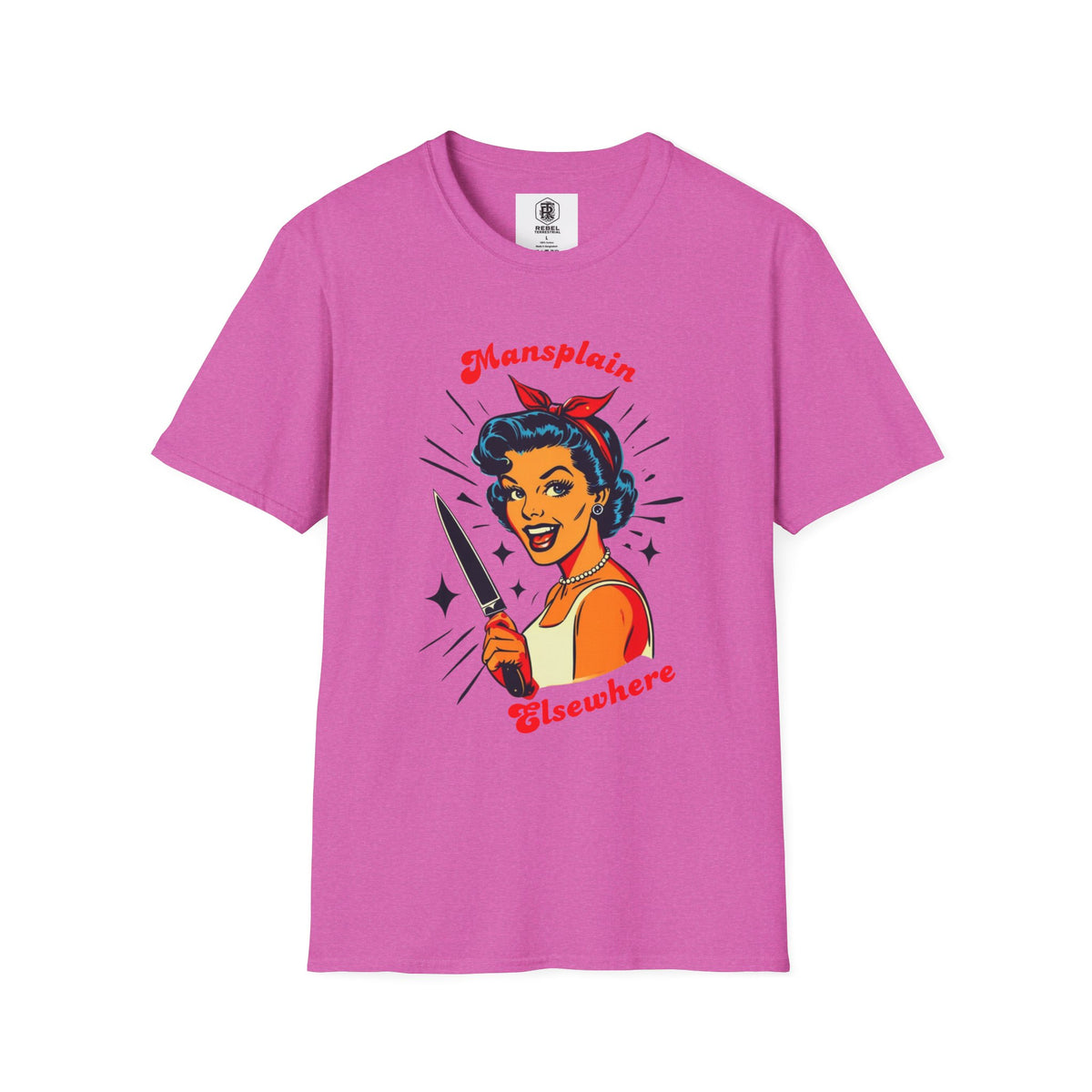 Mansplain Elsewhere - Vintage Feminist T-Shirt