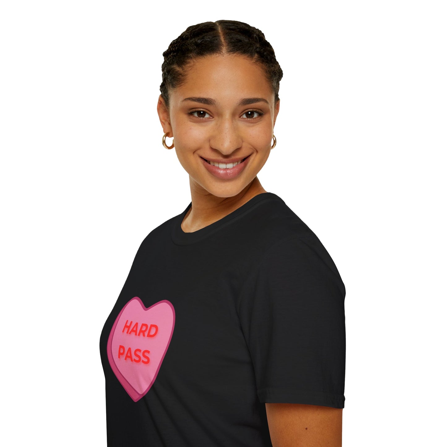 Hard Pass Candy Heart Crew Neck Tee