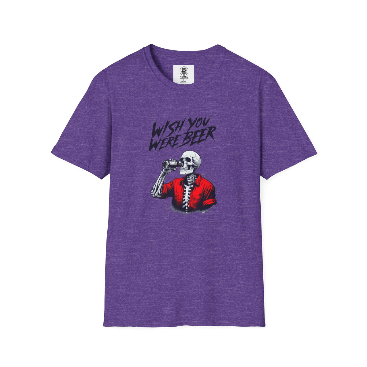 Wish You Were Beer – Funny Skeleton Drinking Tee